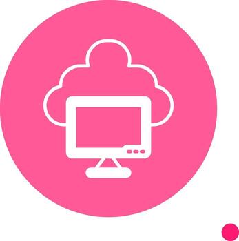 nube establecido archivo almacenamiento solución glifo circulo vector