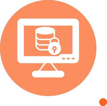 Enhanced Project Data Security Glyph Circle vector