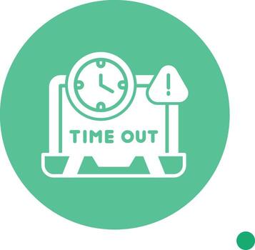 Request Timeout Error Glyph Circle vector