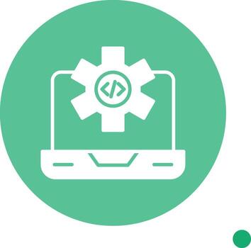 Dev Environment Workspace Glyph Circle vector