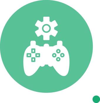 Main Game Menu Interface Glyph Circle vector