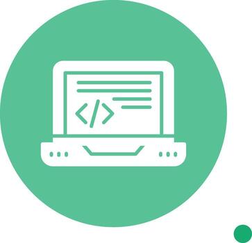 Text Based Code Editor Glyph Circle vector