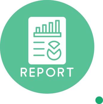 Executive Report Summary Glyph Circle vector