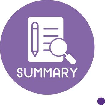 Condensed Summary Overview Glyph Circle vector