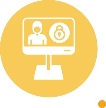 Encrypted Password Manager App Glyph Circle vector