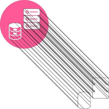 Quantum Computer Circuit Glyph Circle vector