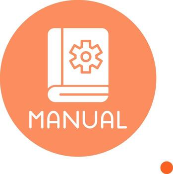 Instruction Manual Reference Glyph Circle vector
