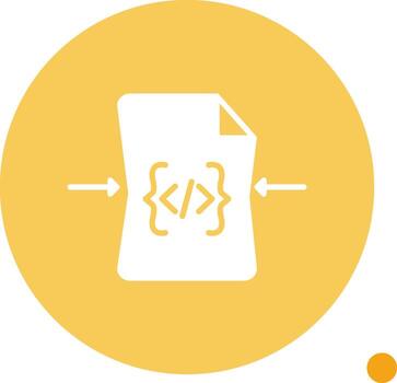 Minified Code Block Icon Glyph Circle vector
