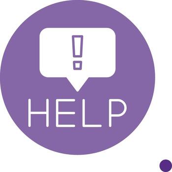 Help Support Message Glyph Circle vector