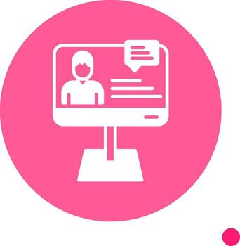 de marca seminario web hospedaje plataforma glifo circulo vector