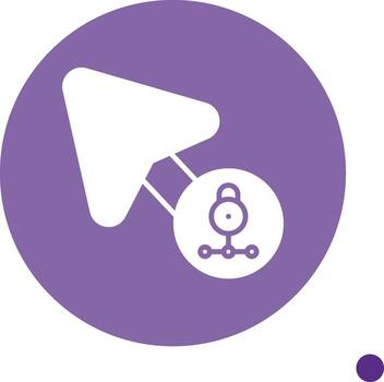 Encrypt Private Data Glyph Circle vector