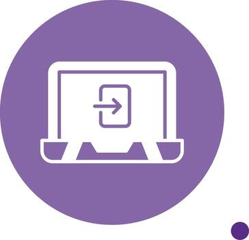 Login Timeout Notification Glyph Circle vector