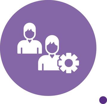 Cloud Based Sales CRM Software Glyph Circle vector