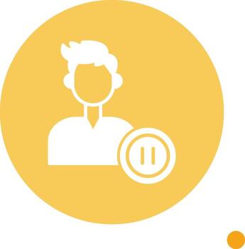 Pause Streaming Glyph Circle vector