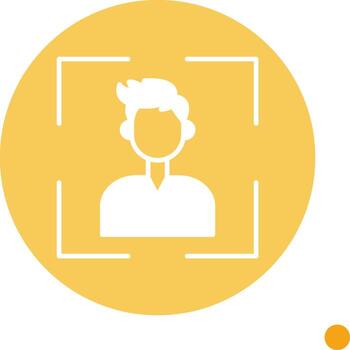 escanear qr código glifo circulo vector