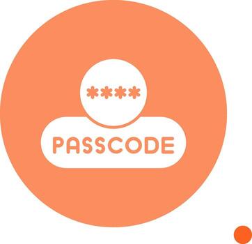 entrar contraseña botón glifo circulo vector