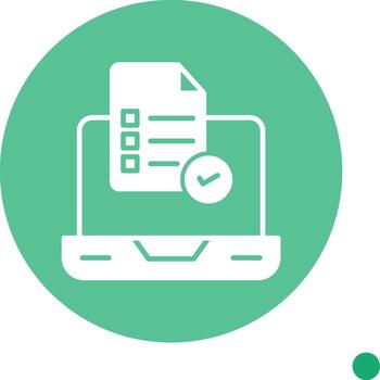 HTML Form Validation Icon Glyph Circle vector