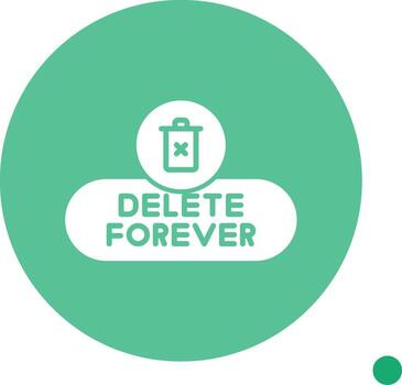 Delete Permanently Button Glyph Circle vector