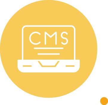 Headless CMS Backend Icon Glyph Circle vector