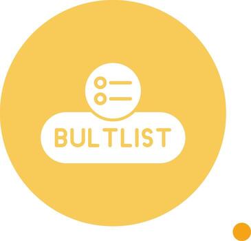Bullet List Toggle Button Glyph Circle vector
