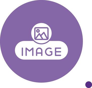 Insert Image Button Glyph Circle vector