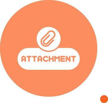 Add Attachment Button Glyph Circle vector