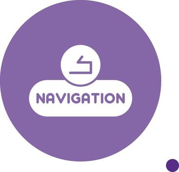 Navigation Menu Button Glyph Circle vector