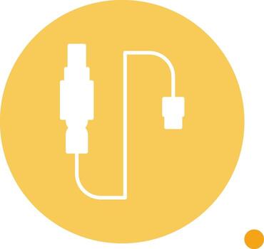 Engine Oxygen Sensor Glyph Circle vector