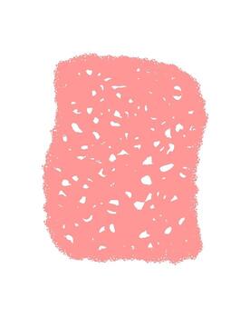 Crayon squiggle rectangle patch frame sketch forms an organic shape. Textured background in a rough style gives a natural feel. Hand drawn outline with strong texture, ideal as empty text template or vector