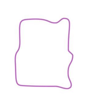 mano dibujado garabato citar marco crea un único fluido contorno para un habla globo o caja de texto. irregular frontera rectángulo modelo soportes fuera en un vacío fondo, moderno y resumen en forma. vector