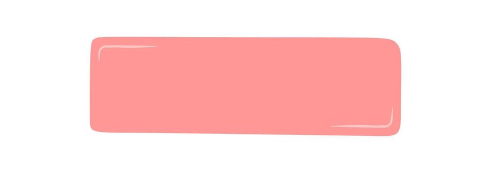 Fluid hand drawn text frame banner shows a soft pink rectangle box. This background functions as a mockup label and banner, modern template for card or cover design with clean minimal style. vector