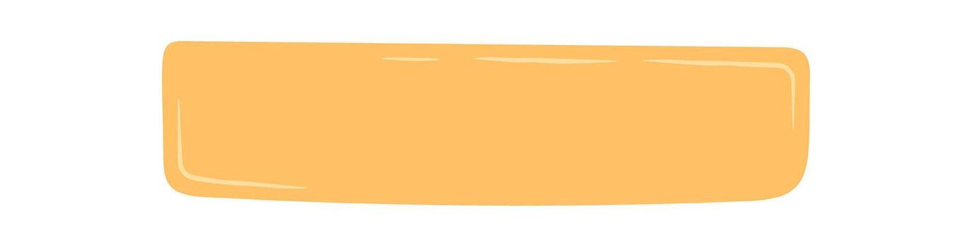 mano dibujado fluido rectángulo forma formas un suave naranja bandera parche. esta modelo sirve como un moderno icono y fondo, con espacio para etiqueta o texto en distintivo gota estilo formato. vector