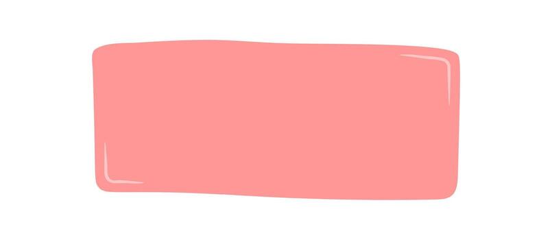 Hand drawn organic rectangle frame forms a fluid patch and card shape. Icon and banner element with background space for text. Modern fluid form brings a soft, handdrawn accent to mockup card use. vector