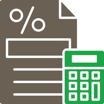 Accounting Color Block Style Badge vector