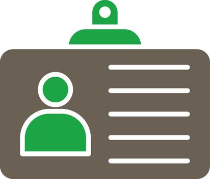 Identity Card Thin Graphic Shape Form vector