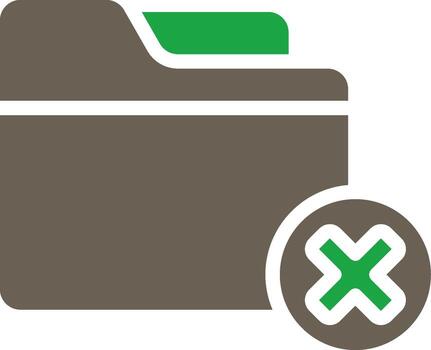 Delete Folder Minimal User Interface Element vector