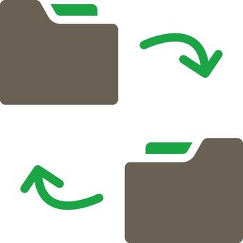 carpeta compartiendo icónico línea establecido formar vector