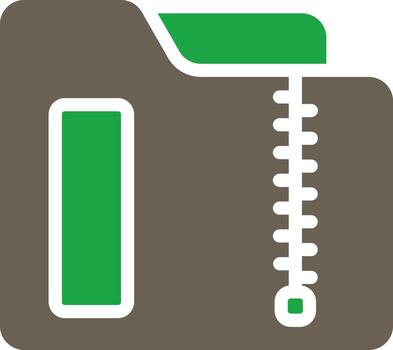 Compressed Folder Color Stroke Symbol vector