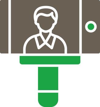 Vlogger Interactive Style Symbol vector