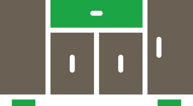 Cabinet Sharp Edge Style Visual vector