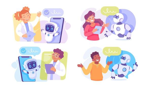 Engaging with Robots Exploring the Future of HumanRobot Interaction Practices and Trends vector