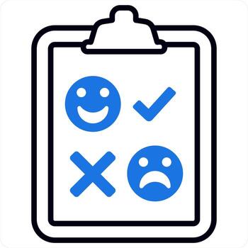 Feedback and response in blue color vector