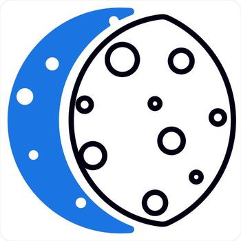 Lunar Eclipse icon concept in blue color vector