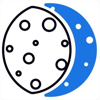 Solar Eclipse icon concept in blue color vector