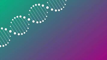 Seamless Looping DNA Double Helix on Gradient Background with Copy Space video
