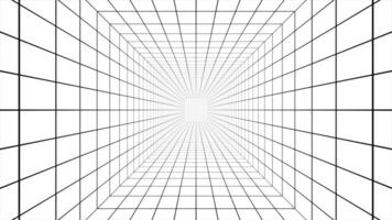 Grid Tunnel 3D Animation with Infinite Vanishing Point Motion Background video