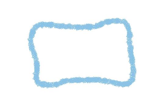 azul lápiz de color rectángulo con ondulado contorno formas un citar caja. fluido bosquejo marco crea un único caja de texto como modelo. mano dibujado estilo agrega un artístico antecedentes para texto o mensaje diseño. vector