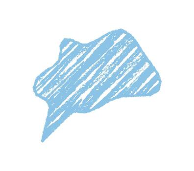 pastel tiza garabato habla burbuja bosquejo con diagonal línea y suave orgánico forma. mano dibujado hablar elemento, Perfecto para mensaje, comentario gráfico o moderno resumen burbuja diseño. vector