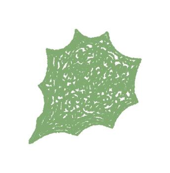 Organic chalk bubble outlines a fluid speech balloon. Message icon forms a talk rectangle in freehand sketch style. Graphic element in green with artistic tone, perfect for unique communication and vector