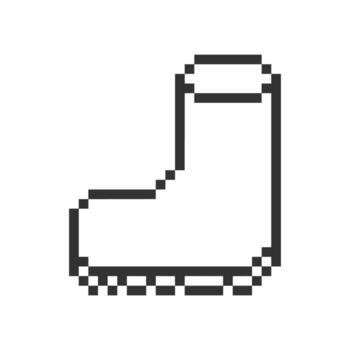 boot outline retro vector